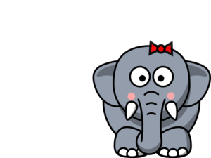 Free elephant clip art outline elephant stock illustration 2