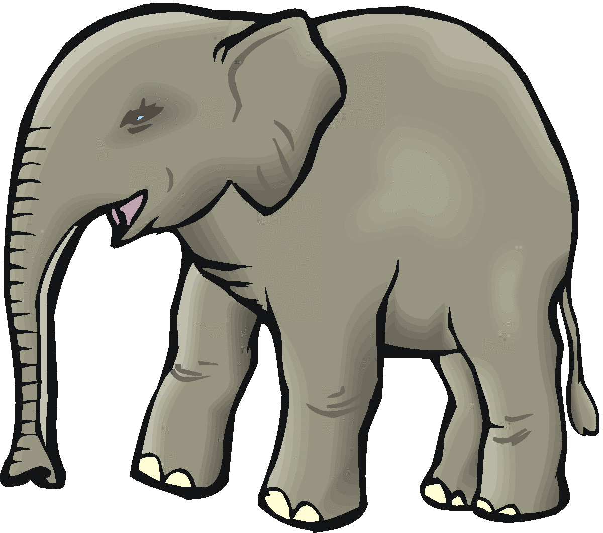 cartoon outline of an elephant