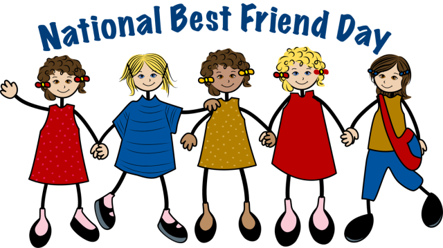 Friendship information and clip art for friend day