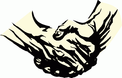 Handshake cartoon hand shake clipart image 2