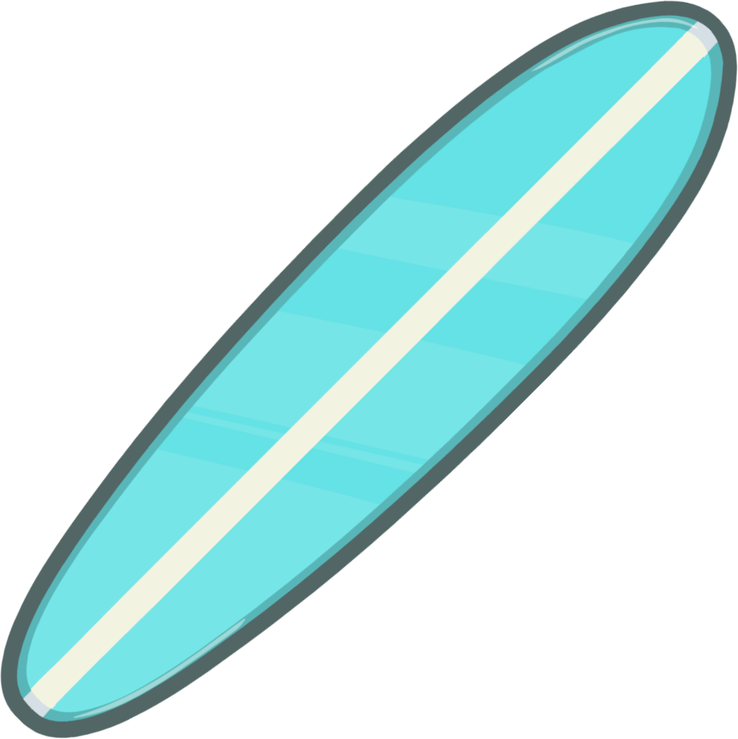 Hawaiian surfboard clipart image
