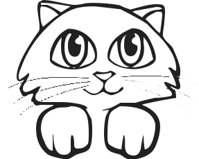 Kitten clip art black and white free clipart images 5