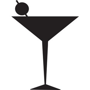 Martini glass cocktail glass clip art image