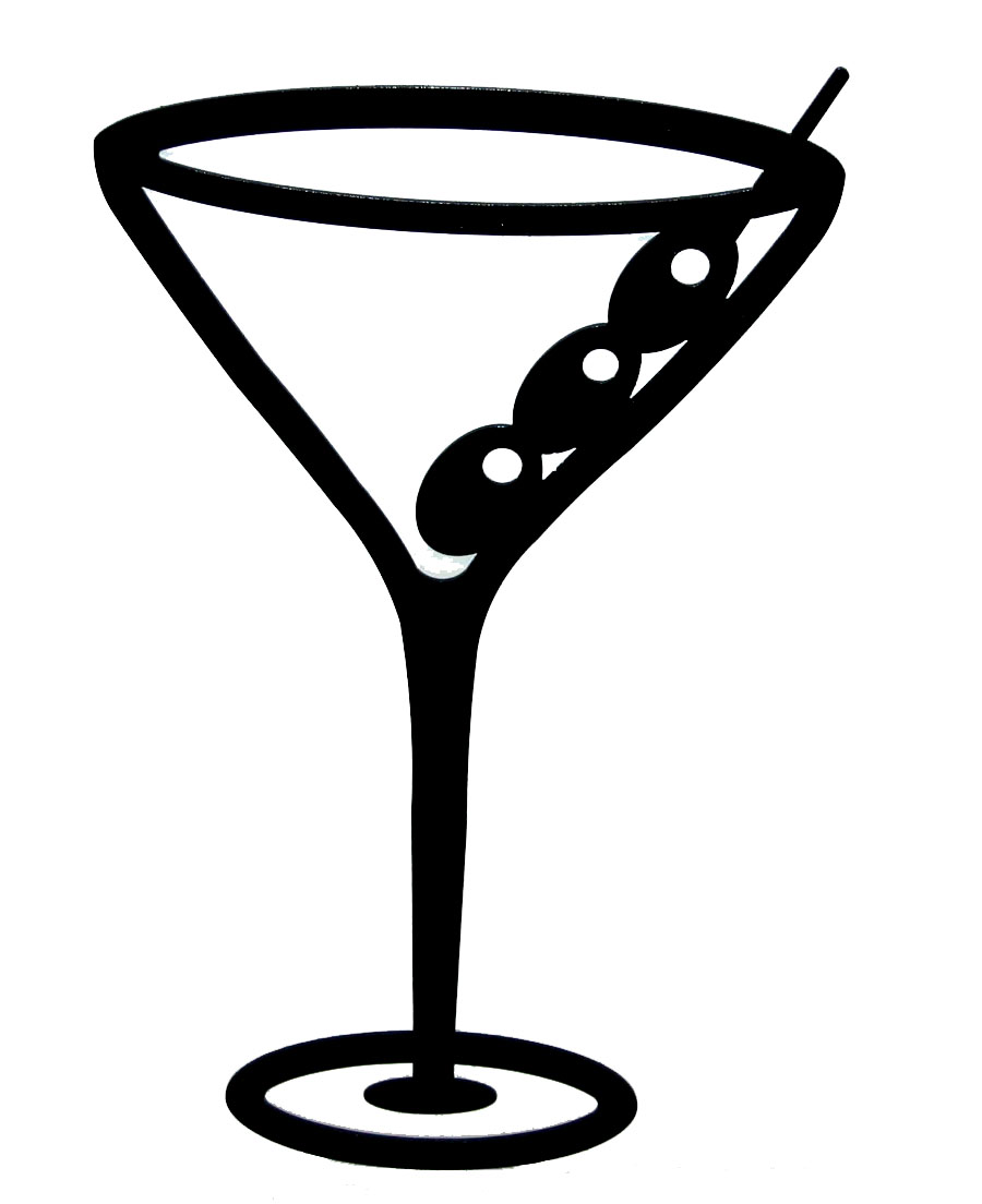 girl in martini glass clipart