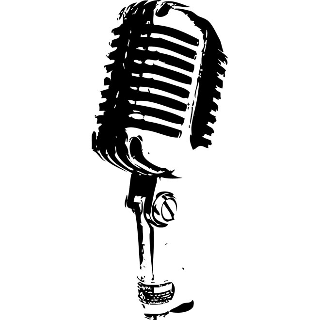 Old time microphone clipart