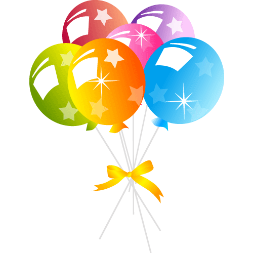 Party balloons and confetti free clipart images 3