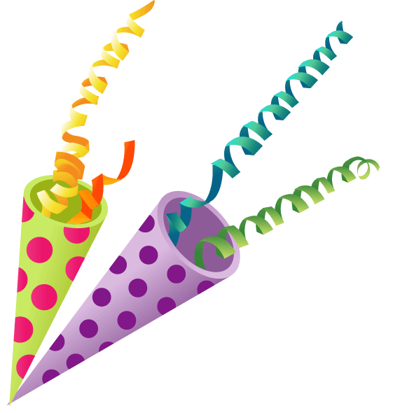 Party balloons and confetti free clipart images
