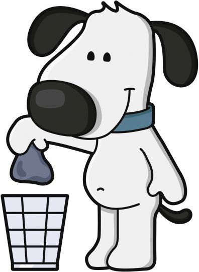 Pick up dog poop signs clipart