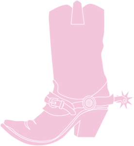 Pink cowboy boots clipart