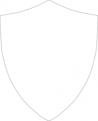 Shield outline clip art free vector in open office drawing svg