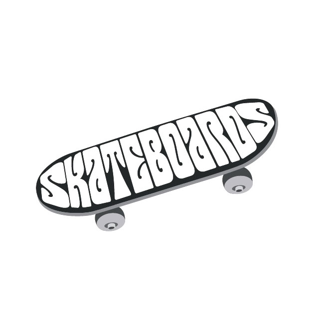 Skateboard clipart 2 image
