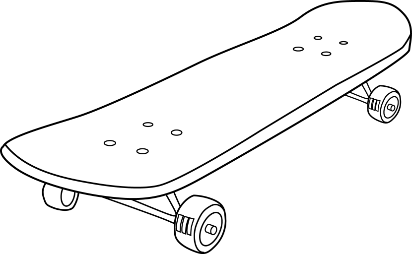 Skateboard clipart 2