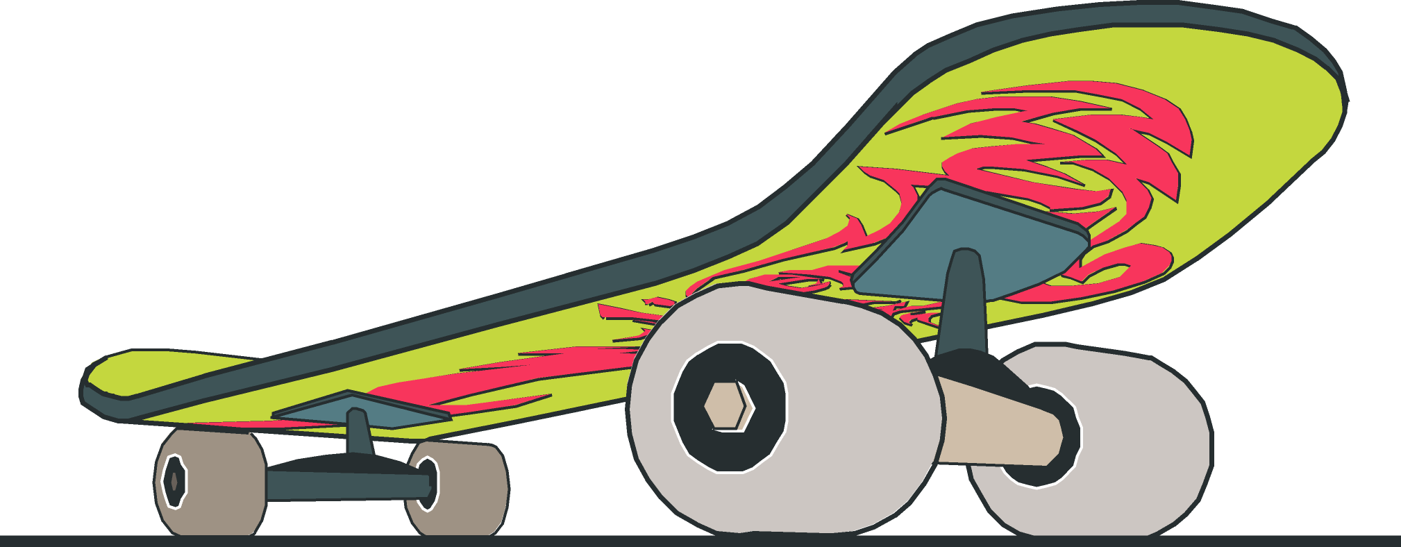 Skateboard clipart image