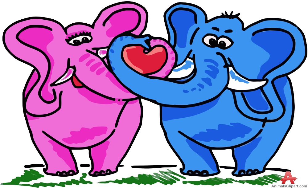 Two elephant lovers clipart free clipart design download