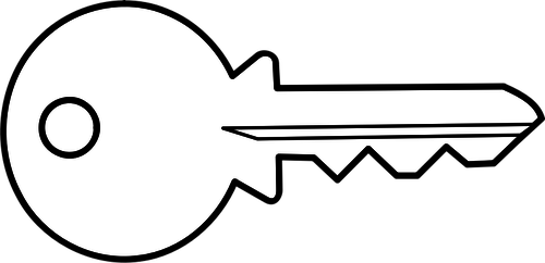 key clipart outline