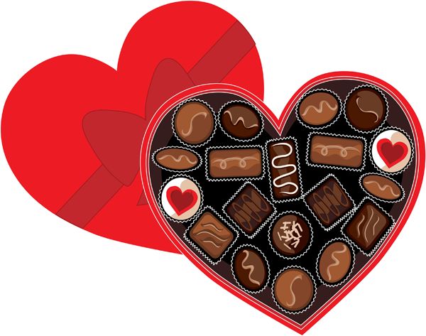 Yummy clip art of a chocolate cake valentines chocolate and