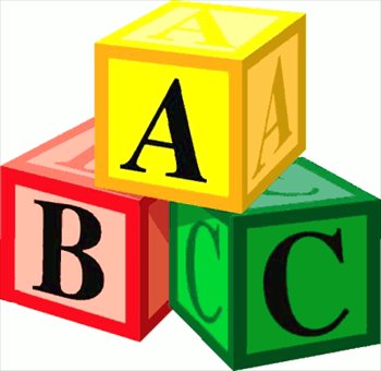 Abc blocks clipart black and white free 3