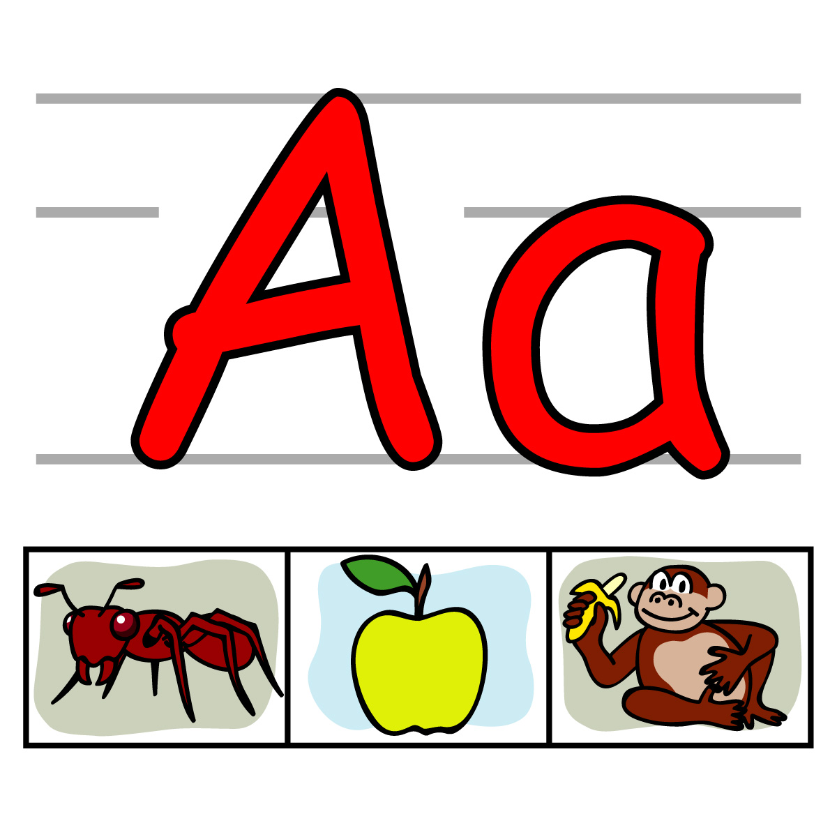 Abc individual alphabet letters clipart kid