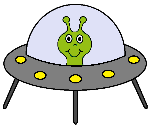 Alien and spaceship clipart clipart