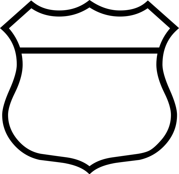 Blue police badge clipart kid