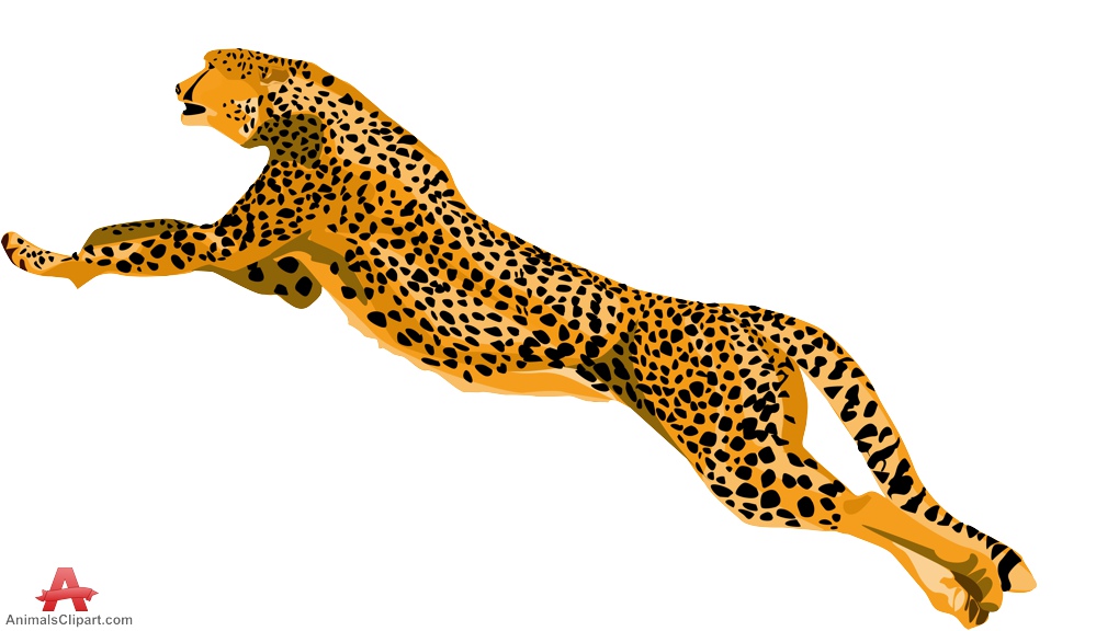 Cheetah jumping clipart design free download