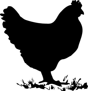 Chicken hen roosters silhouette silhouette clip art and 2
