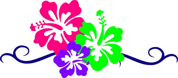 Flower border hawaiian flower clip art borders free clipart images