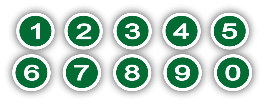 Green circle with numbers clipart vector clip art