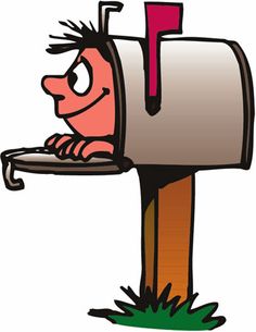Mailbox post office worker clip art carrier delivering mail into a