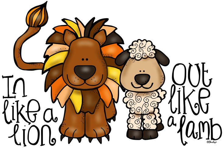 March lion and lamb clip art image 9