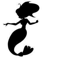 Mermaid silhouette clipart