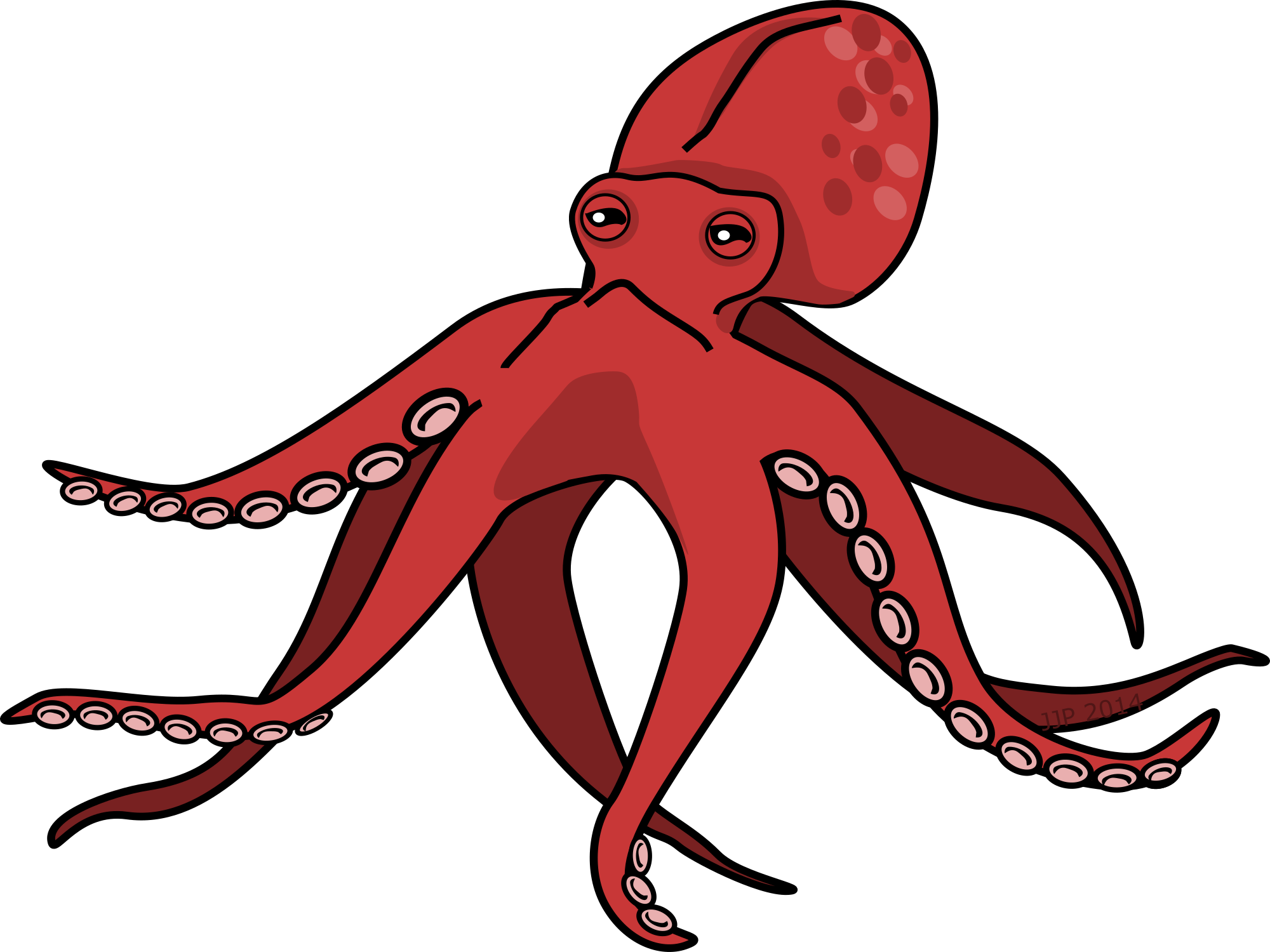 Octopus clipart illustrations 2 octopus clip art vector image
