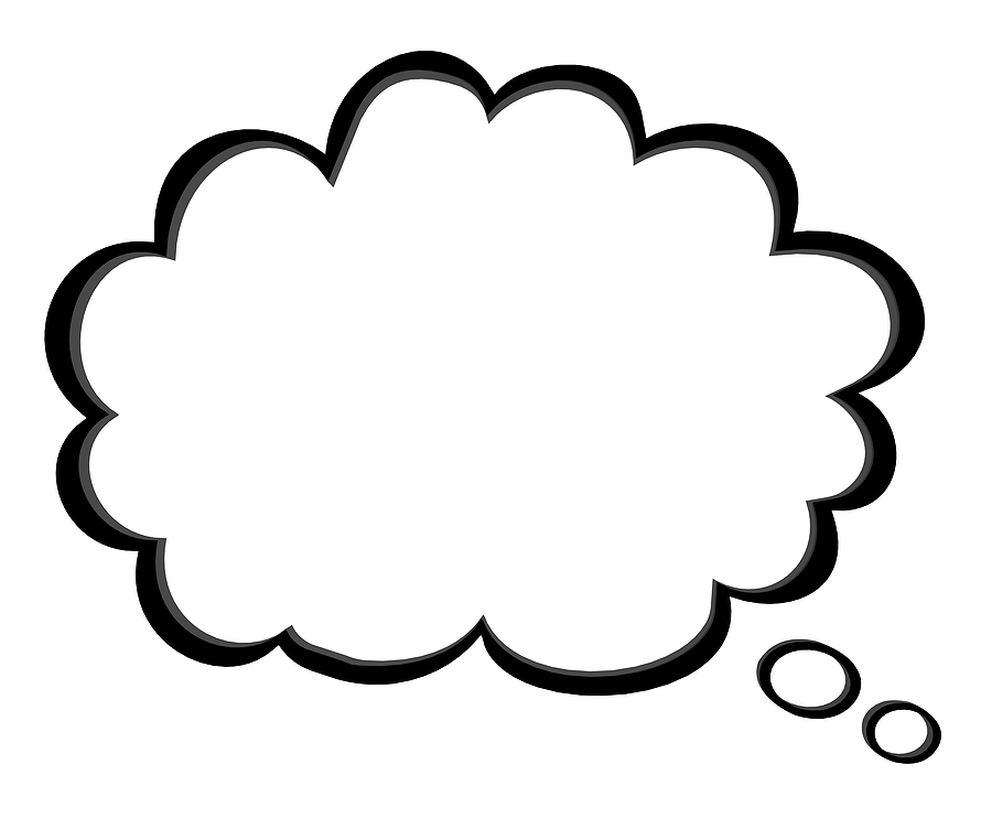 Person thinking with thought bubble free clipart 4