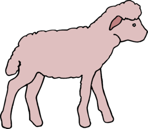 Pink lamb clip art high quality clip art
