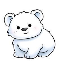 Polar bear des images sympas pour illustrer ou des flash cards motivi clipart