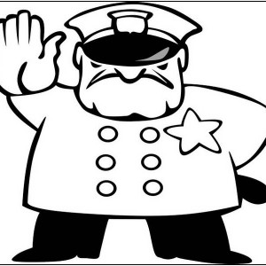 Police badge clipart black and white image 2
