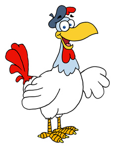 Rooster clipart image a wearing