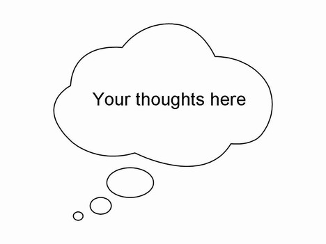 Thought bubble thought and speech bubbles clip art