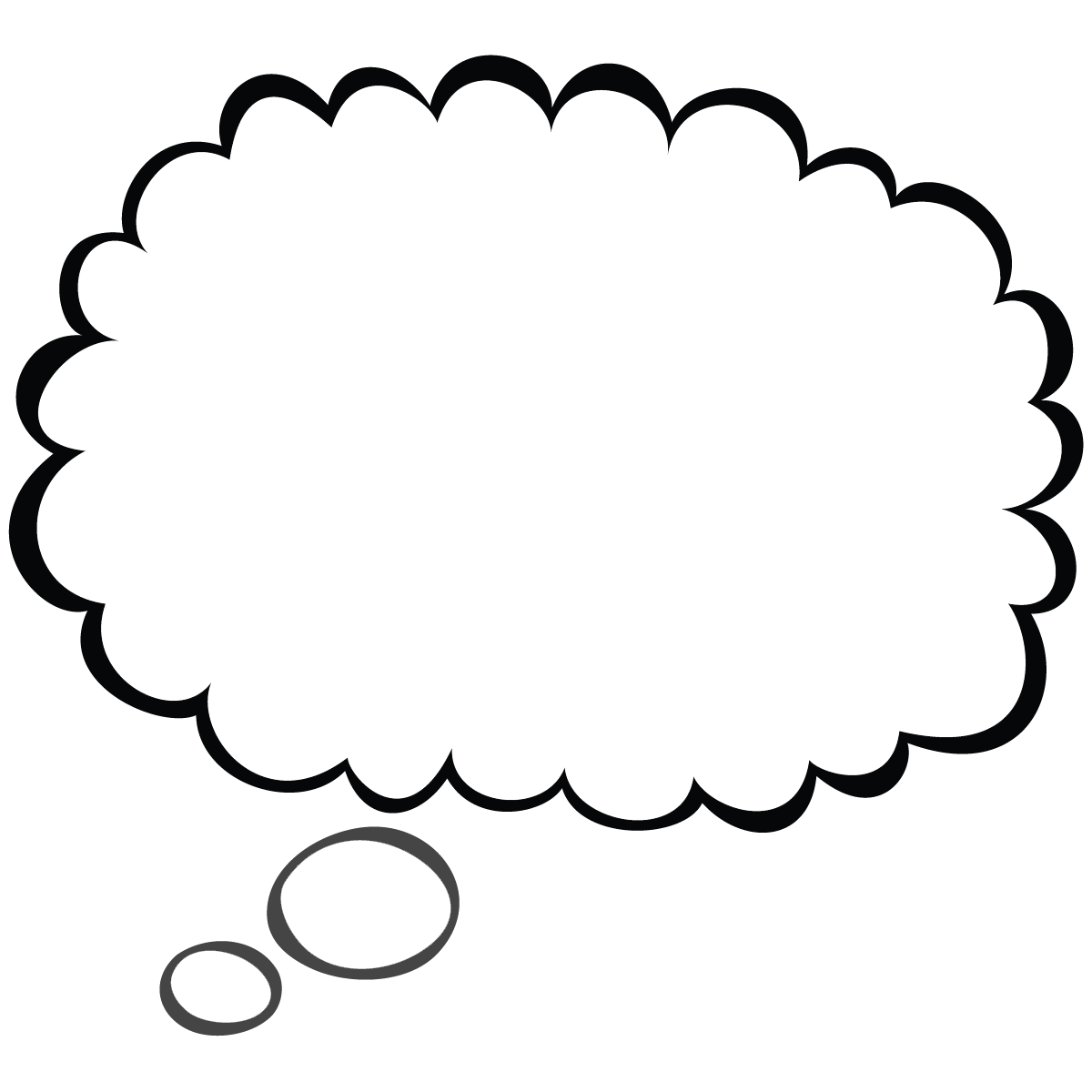 Thought bubble blank speech bubble clipart kid 2 - Clipartix