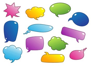 Thought bubble word bubble speech writing template clipart image