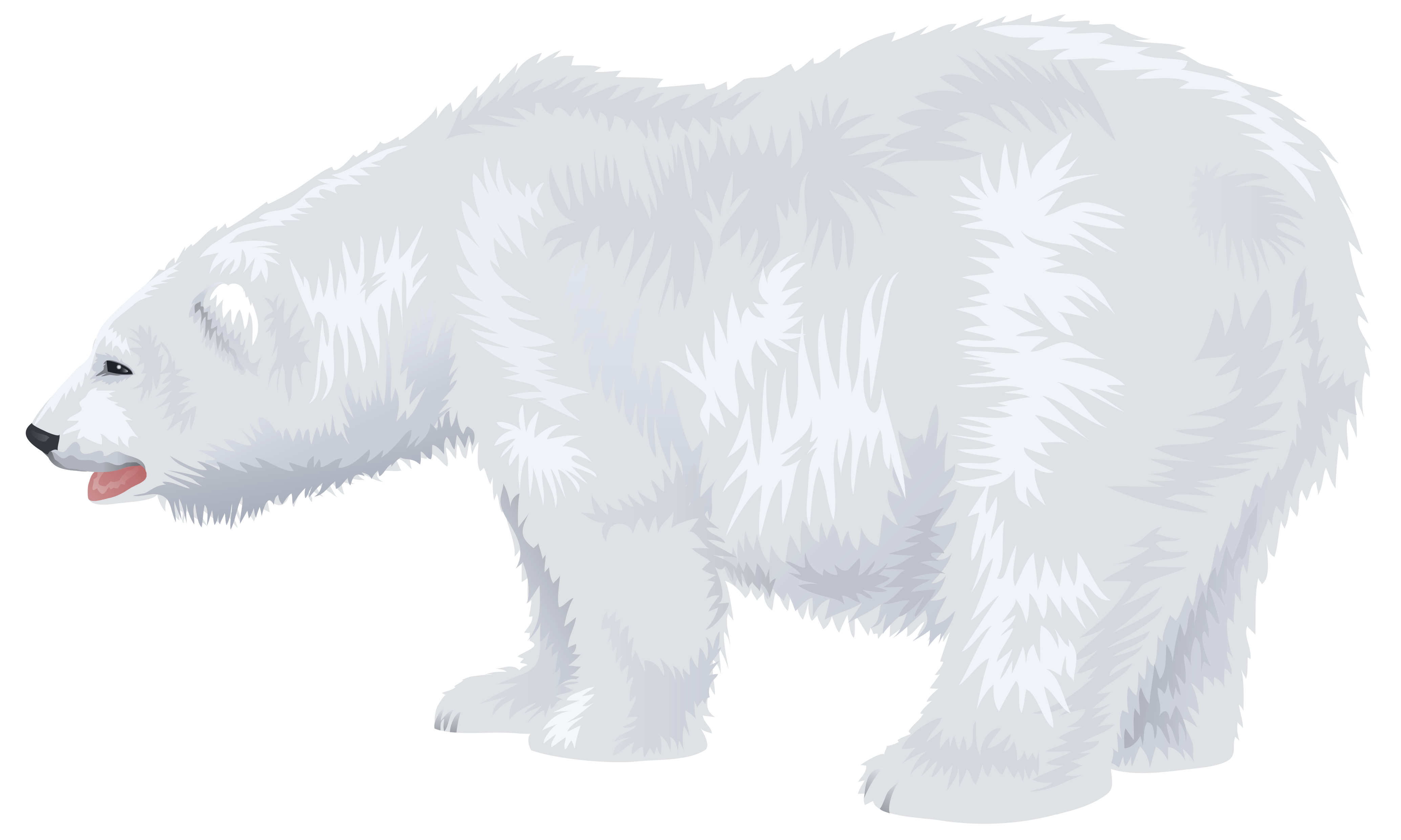 White polar bear transparent clip art image