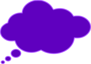Wide thought bubble purple clip art high quality