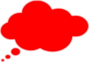 Wide thought bubble red clip art high quality