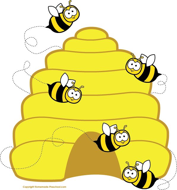 Beehive clipart 2