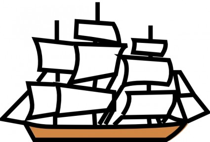 Boat pirate ship clipart black and white free clipartix 3
