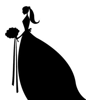 Bride silhouette clipart