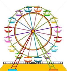 Carnival ferris wheel clip art digital clipart ferris wheel with