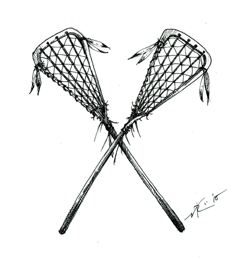 Cartoon lacrosse sticks clipart