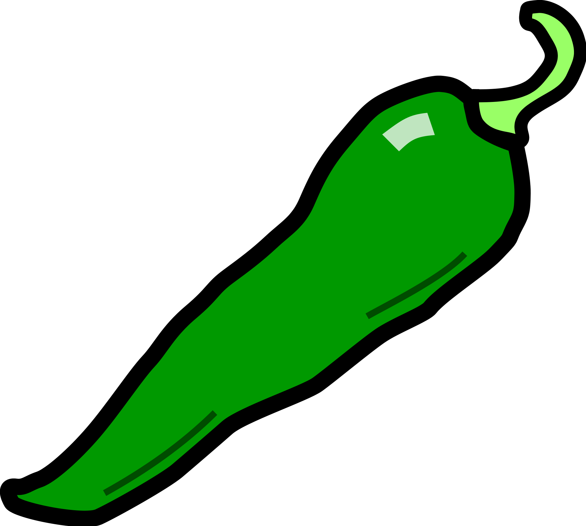 Chili green clipart