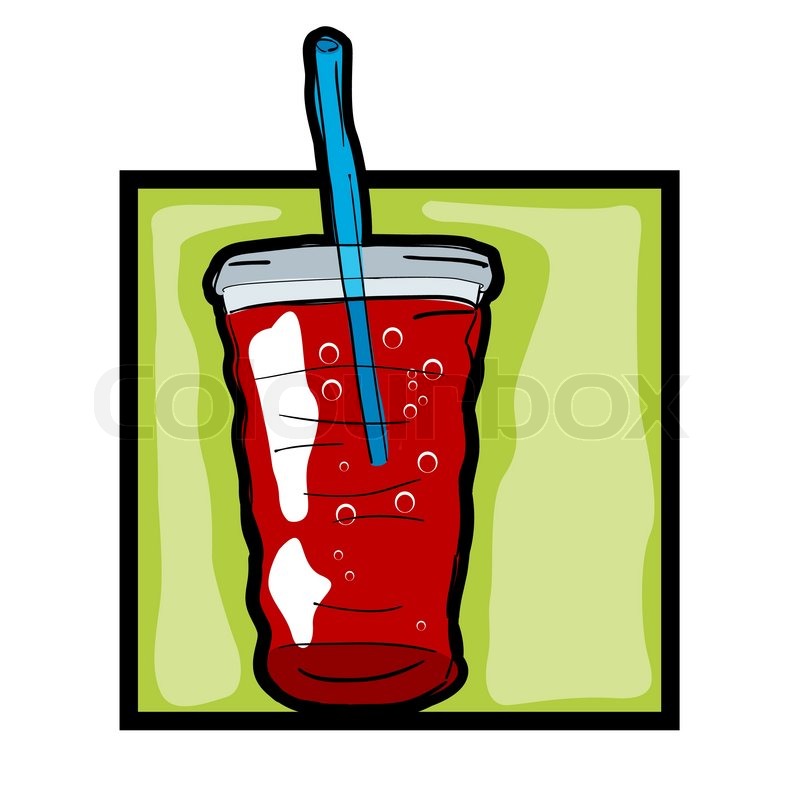Classic clip art graphic icon with fresh soda vector colour